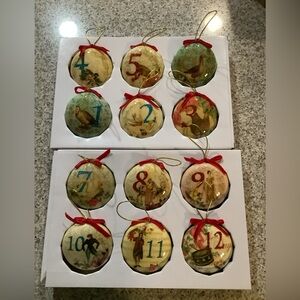 Kurt S. Adler 12 Days of Christmas Ornament Set